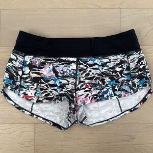 Lululemon Athletica Black and Multicolor Athletic Shorts